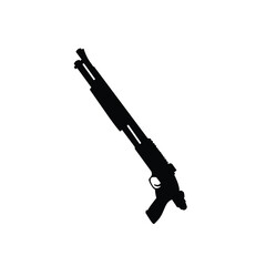 Vector image of the automatic machine gun