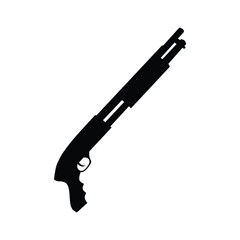Vector image of the automatic machine gun