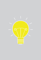 light bulb idea yellow color 