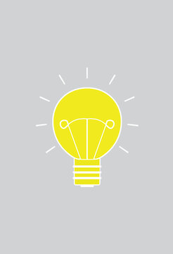 light bulb idea yellow color 