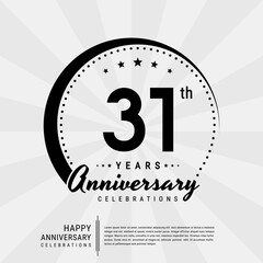 31th year anniversary design template. vector template illustration