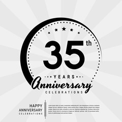 35th year anniversary design template. vector template illustration