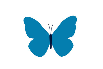 blue butterfly sillhouette abstract illustration