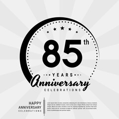 85th year anniversary design template. vector template illustration