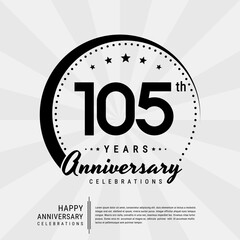 105th year anniversary design template. vector template illustration