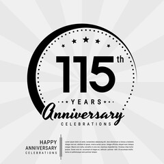 115th year anniversary design template. vector template illustration