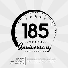 185th year anniversary design template. vector template illustration