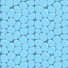 light blue seamless pattern - water with bubbles. Vector