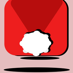 illustration of a red person with a sign