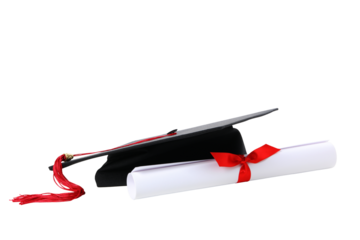 Concept of graduation, isolated on white background