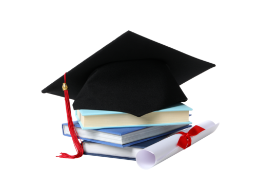 Concept of graduation, isolated on white background