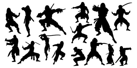 ninja silhouettes