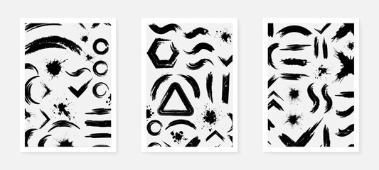 Seamless pattern with lines.Unusual poster Design.Black Vector stripes. Geometric shape. Endless textur