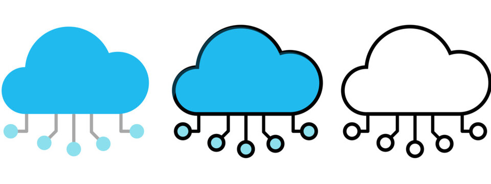 Cloud icon for cloud data, cloud storage, cloud files, cloud hosting and other cloud technologies. Simple cloud vector icon with editable stroke for web, UI, blog, mobile, business and more.