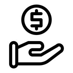 crowdfunding line icon