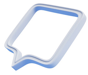 social media post frame 3d render cutout