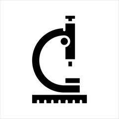Solid vector icon for microscope which can be used various design projects.
