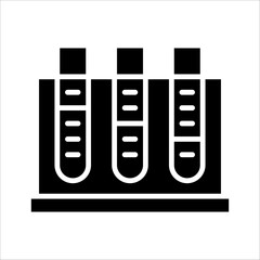 Solid vector icon for test tube which can be used various design projects.