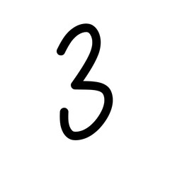 Naklejka premium Number Three