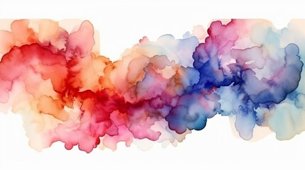 Beautiful wedding watercolor alcohol ink template on white background. Generative AI