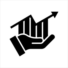 Solid vector icon for investment growth which can be used various design projects.