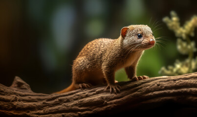 photo of mongoose in its natural habitat. Generative AI