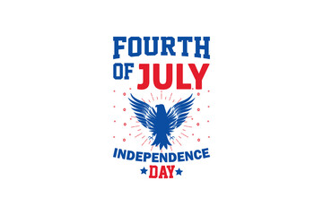 Fourth of July Happy Independence Day. USA Flag Patriotic, Independence Day vector illustration.