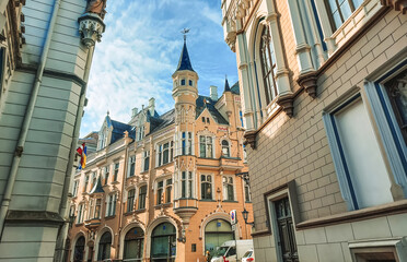 Architecture details in Riga, Latvia. 