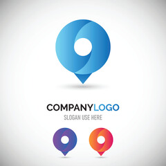 Abstract location logo design 