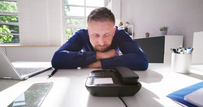 Man Waiting Phone Call