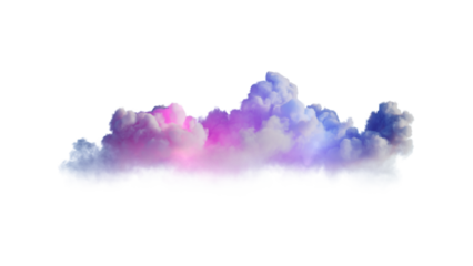 3d render, abstract cloud illuminated with neon light.
