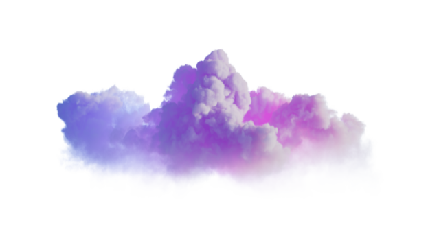 3d render, abstract cloud illuminated with neon light.
