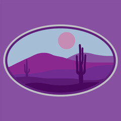 Desert logo with minimalistic design