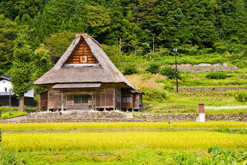 World Heritage site Ainokura (Gokayama) mountain village in Toyama prefecture.