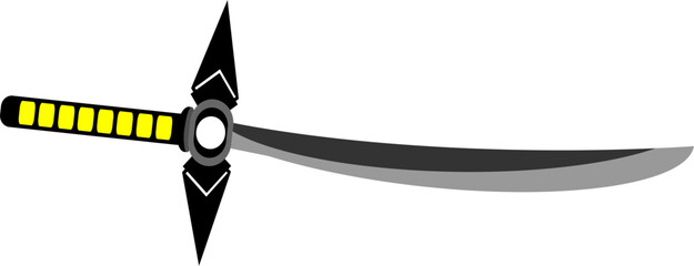 illustration and clip art of a sword isolated on white.