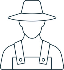Farmer icon. Monochrome simple sign from agriculture collection. Farmer icon for logo, templates, web design and infographics.