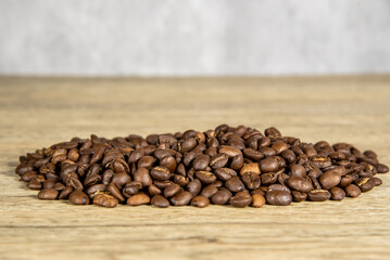 coffee beans on wooden table