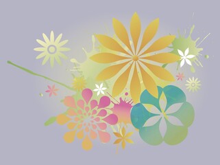 Beautiful Various Flowers image background