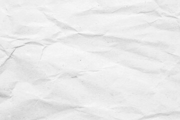 Abstract white crumpled and creased recycle paper texture background