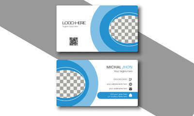 Double-sided modern  Creative and Clean visit business card . Clean professional business card Corporate business card template.