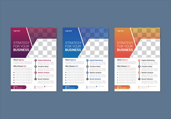 modern trend professional business flyer design corporate vector file print layout editable