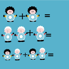 set of funny cartoon characters