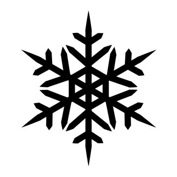 snowflake icon isolated on white background