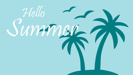 Fototapeta na wymiar Hello Summer banner. Vector illustration