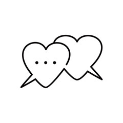 love talk icon design. romantic conversation sign and symbol.