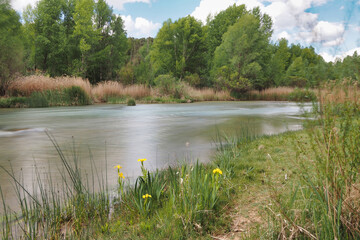 Obraz premium long exposure photography of the tajo river