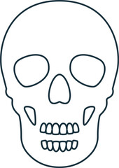 Skull icon. Monochrome simple sign from anatomy collection. Skull icon for logo, templates, web design and infographics.