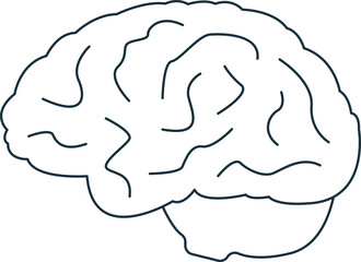 Brain icon. Monochrome simple sign from anatomy collection. Brain icon for logo, templates, web design and infographics.