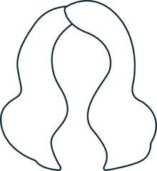 Hair icon. Monochrome simple sign from anatomy collection. Hair icon for logo, templates, web design and infographics.