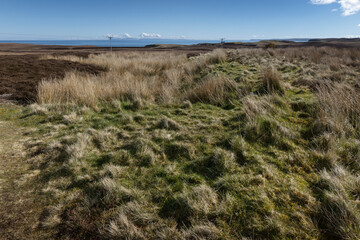 Bettyhill, Scotland, hills,  Scottish highlands, heather and peat fields, 